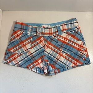 🛍️3/$30 Powder room women’s plaid board surf swim shorts‎ in size 1